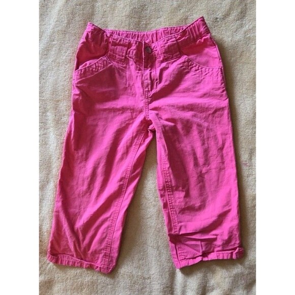 Circo Capris Girls Size M 7/8 Pretty Pink Capri Pants Bottoms Adjustable Waist - Picture 1 of 5